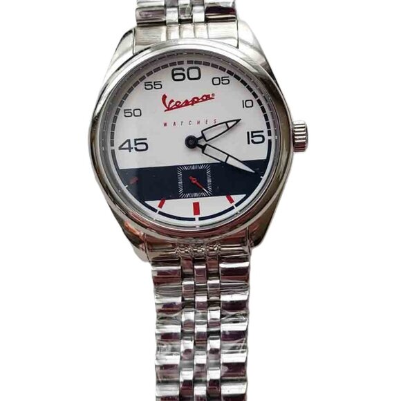 NEW Vespa Italian Made Silver Tone Stainless Steel Watch Italy Men's 40mm VA-3HE - Picture 3 of 4